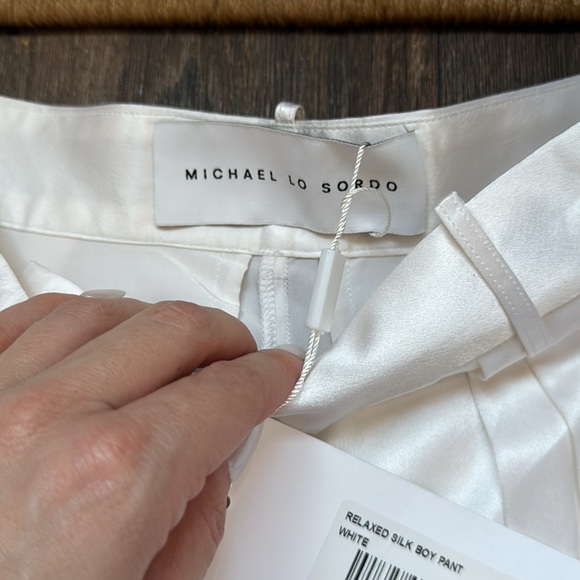 NWT Michael Lo Sordo Relaxed Silk Boy Pant - Picture 6 of 8